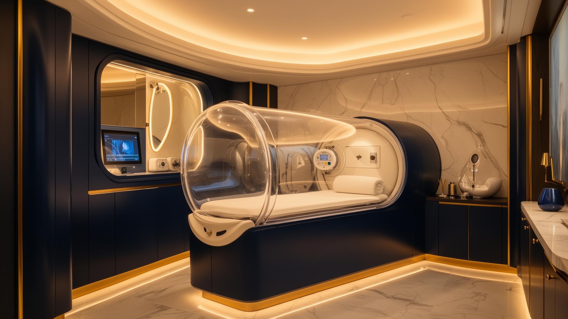Royal Hyperbarics chamber interior in Beverly Hills